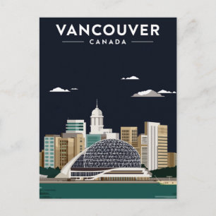 Postal Horizonte de Vancouver Noche Elegancia