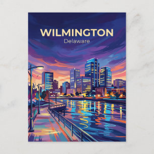 Postal Horizonte de Wilmington y río Christina EE. UU.