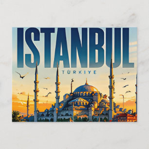 Postal 🌅 Horizonte moderno de Estambul Estilo de ciudad