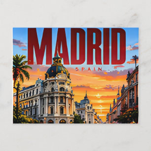 Postal 🌞 Horizonte moderno de Madrid estilo de ciudad 🌞