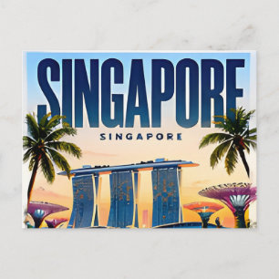 Postal 🌇 Horizonte Moderno de Singapur Estilo Ciudad 🌇