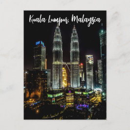 Postal Horizonte nocturno de Kuala Lumpur