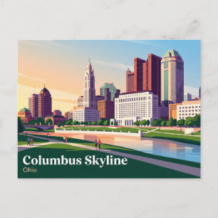 Postal Horizonte urbano de Columbus Ohio