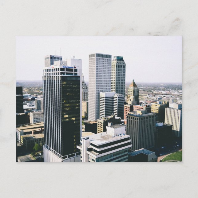 Postal Horizonte urbano de Downtown Tulsa (Anverso)