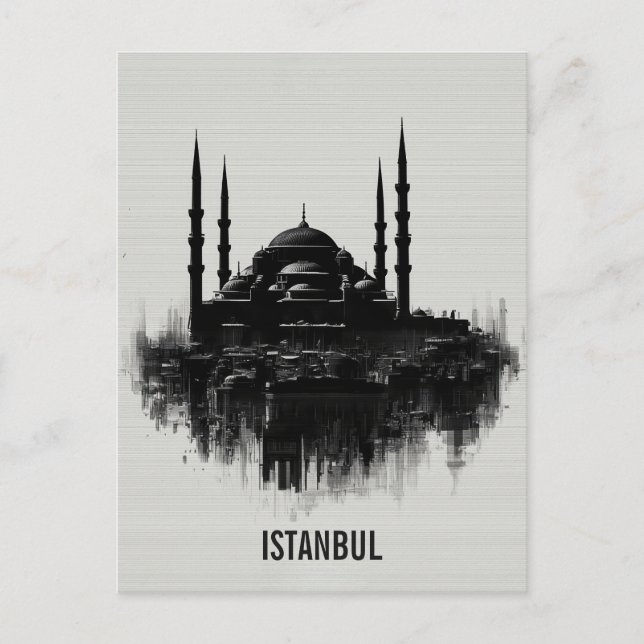 Postal Horizonte urbano de Estambul (Anverso)