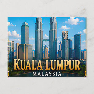 Postal Horizonte urbano de Kuala Lumpur, Malasia, y multi