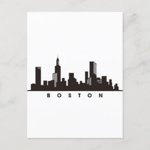 Postal Horizonte urbano de la ciudad de Boston, horizonte