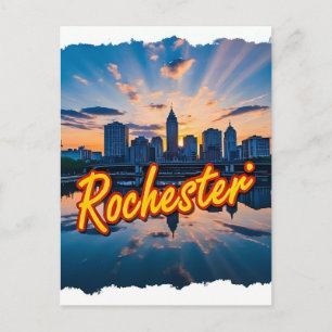 Postal Horizonte urbano de la ciudad de Rochester, Nueva 