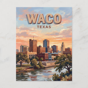 Postal Horizonte urbano de Waco Texas