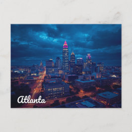 Postal Horizonte urbano del centro de Atlanta Georgia