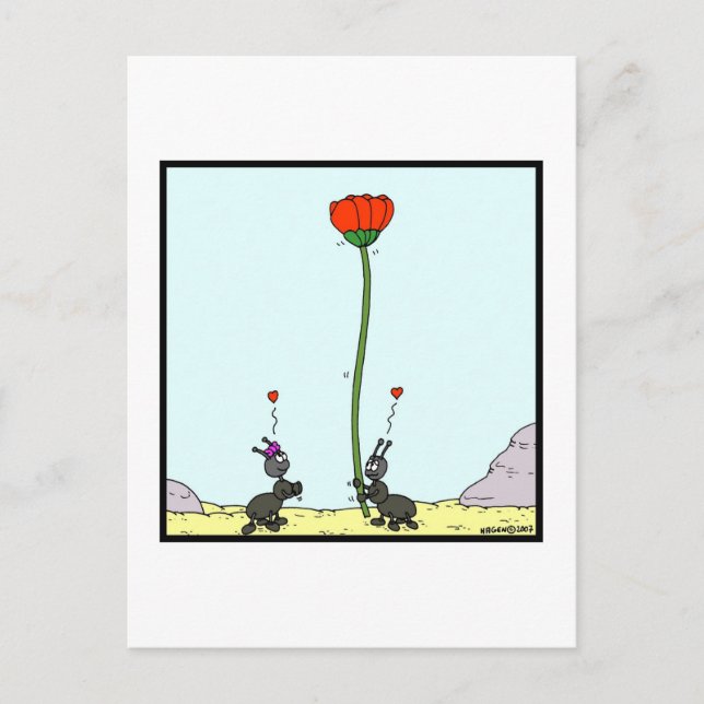 Postal Hormiga enamorada: personalizado de hormigas (Anverso)