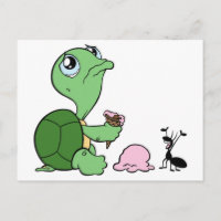 Hormiga feliz de la tortuga triste