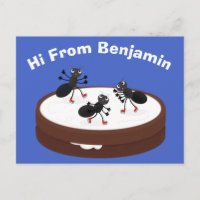 Hormigas felices patinando hielo en personalizado 