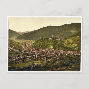 Postal Hornberg, vista general, Selva Negra, Baden, Germa