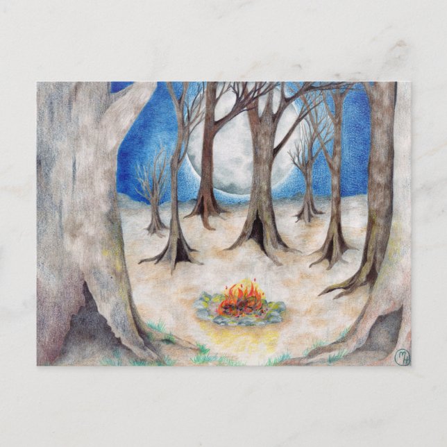 Postal "Horno de árboles" (Anverso)