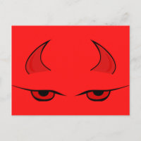 Hornos malvados y personalizable de ojos rojos