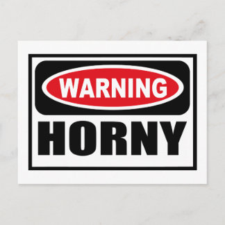 Postal HORNY de advertencia