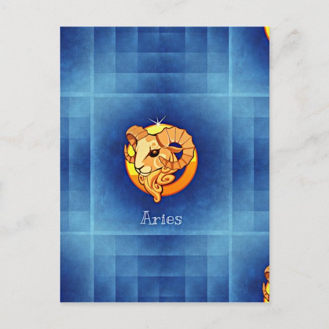 Postal horóscopo de aries (Anverso)