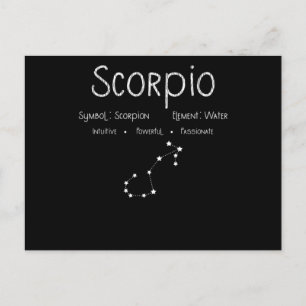 Postal Horóscopo de Escorpio Astrología Signo Zodiacal Cu