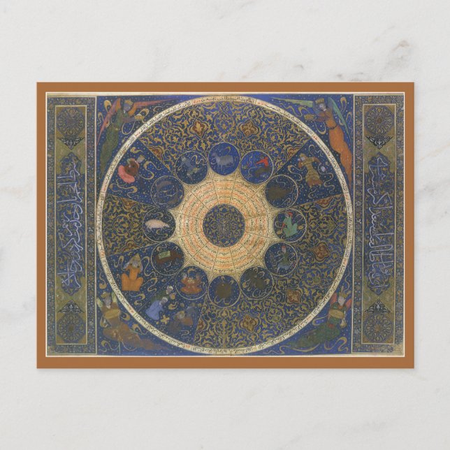 Postal Horóscopo de gobernantes de época, zoológico islám (Anverso)