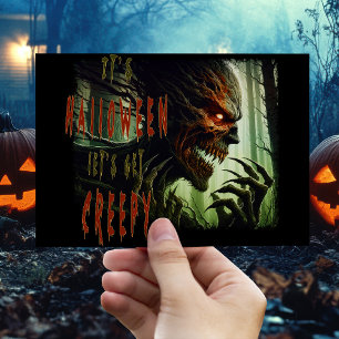 Postal Horrible monstruo de madera de terror espeluznante