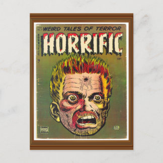 Postal Horrible Terror Zombie Comic Cover Artwork Vintage