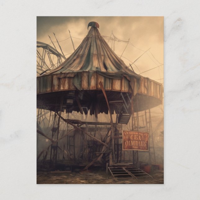Postal horror de circo apocalíptico (Anverso)