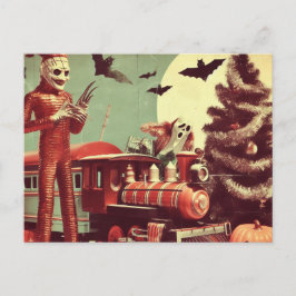 Postal Horror de Halloween navidades