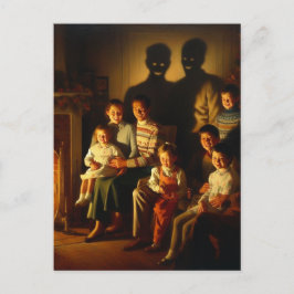 Postal Horror de Navidades familiares retro