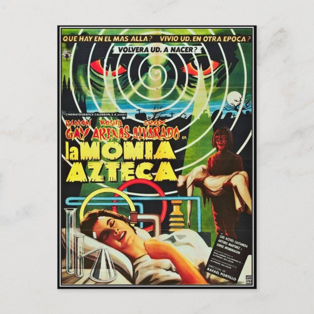 Postal Horror de película vintage - (Anverso)