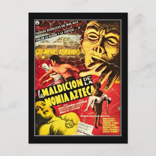 Postal Horror de película vintage - (Anverso)