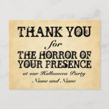 Horror de su presencia. Halloween Party Favor