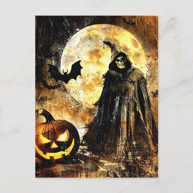 Postal Horror Halloween Jack O Lantern Spookason (Anverso)