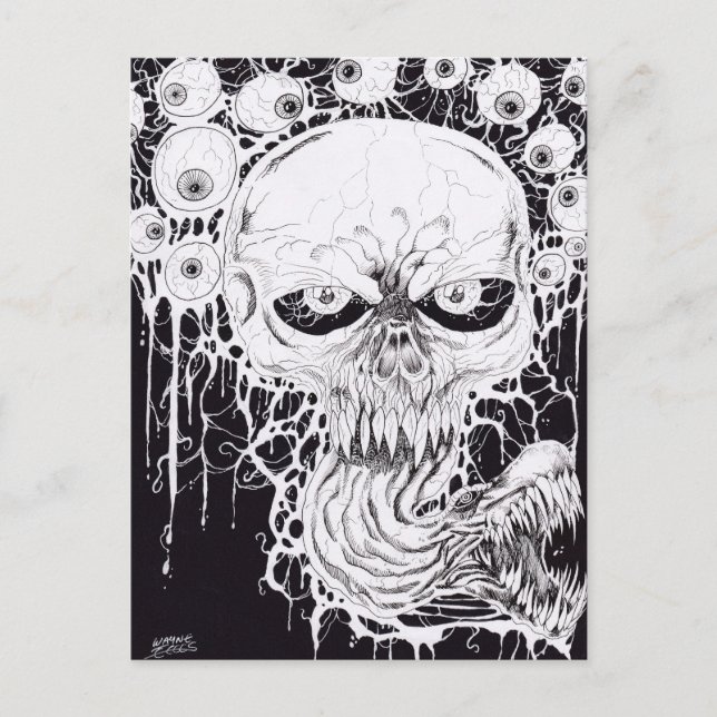 Postal Horror Skull Art (Anverso)