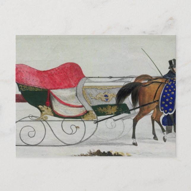 Postal Horse Drawn Sleigh (Anverso)