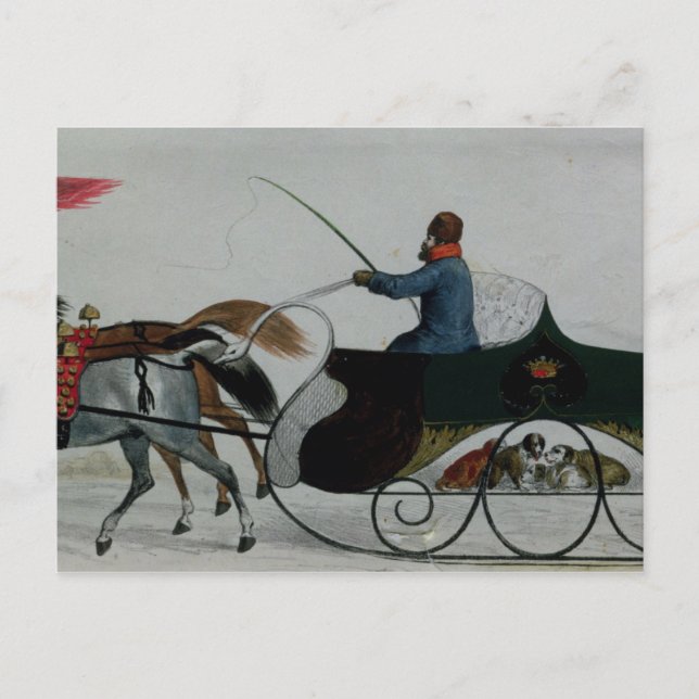 Postal Horse Drawn Sleigh (Anverso)