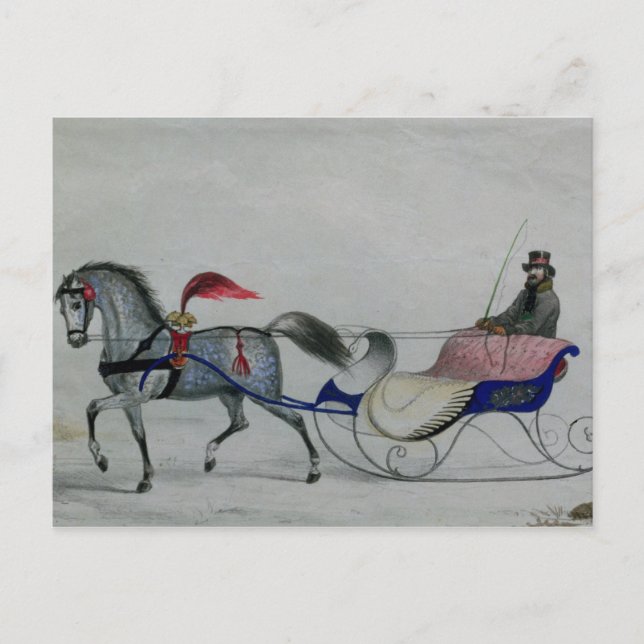 Postal Horse Drawn Sleigh (Anverso)