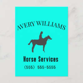 Postal Horse Equine Business Stationary Postcard