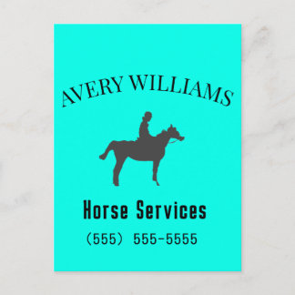 Postal Horse Equine Business Stationary Postcard
