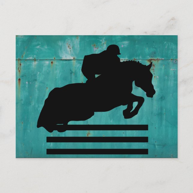 Postal Horse Show Hunter Jumper Silhouette (Anverso)