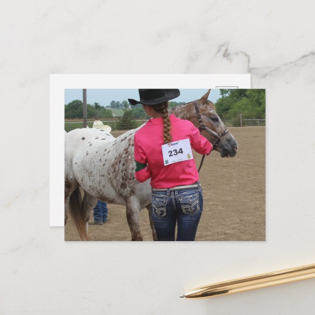 Postal Horse Show Spotted Pony of America 234 (Anverso/Reverso In Situ)