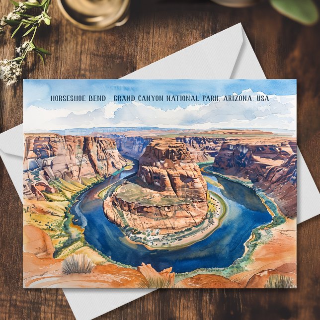 Postal Horseshoe Bend Parque Nacional del Gran Cañón (Horseshoe Bend Grand Canyon National Park Postcard)