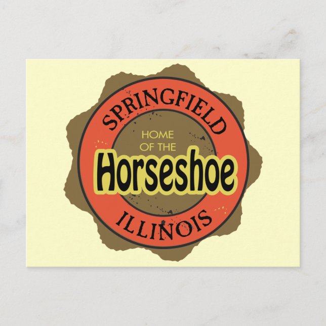 Postal Horseshoe Sandwich Springfield Illinois (Anverso)
