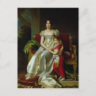 Postal Hortense de Beauharnais y su hijo