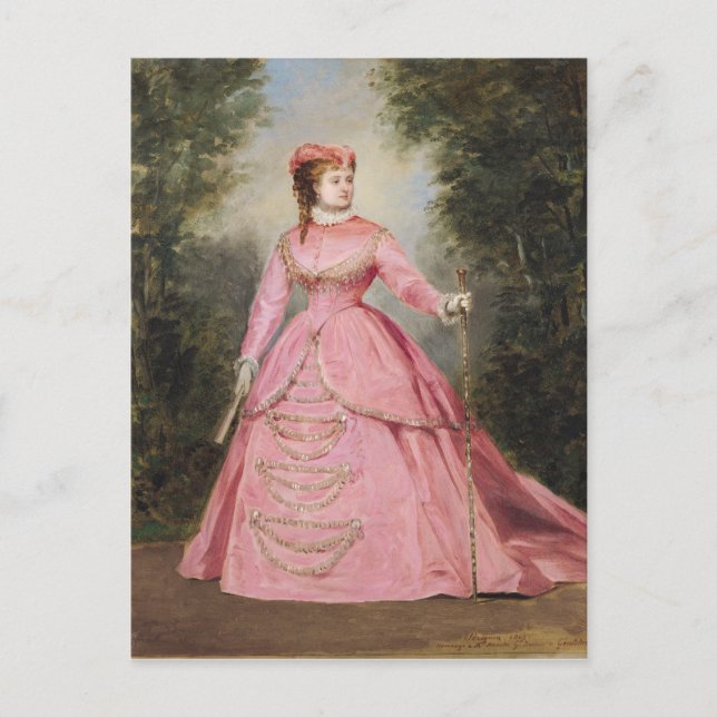 Postal Hortense Schneider 1868 (Anverso)