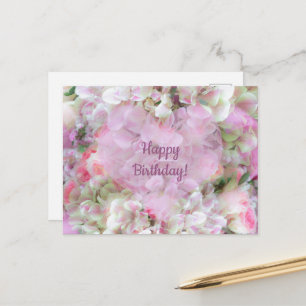 Postal Hortensia y Rosas - Ramo Vintage en Óleo     
