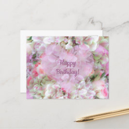 Postal Hortensias y Rosas - Ramo Vintage en Óleo     