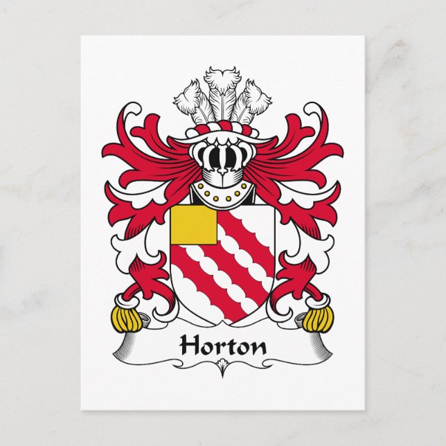 Postal Horton Family Crest (Anverso)