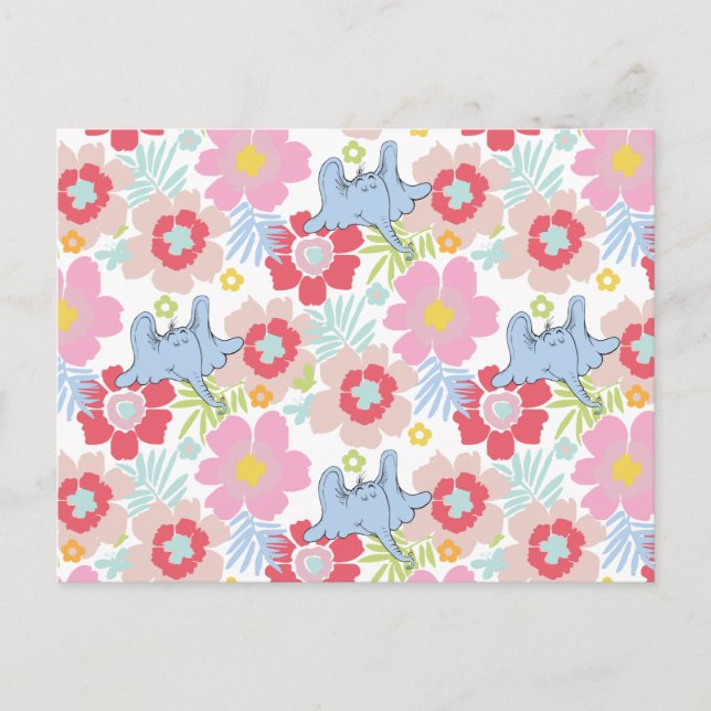 Postal Horton Hears A Who | Patrón de Flor Pastel (Anverso)