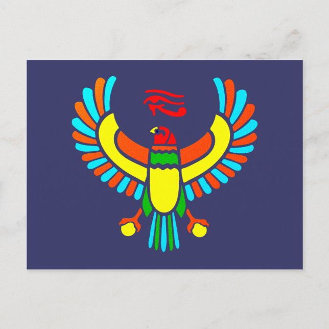 Postal Horus Falke Auge falcon hawk eye (Anverso)